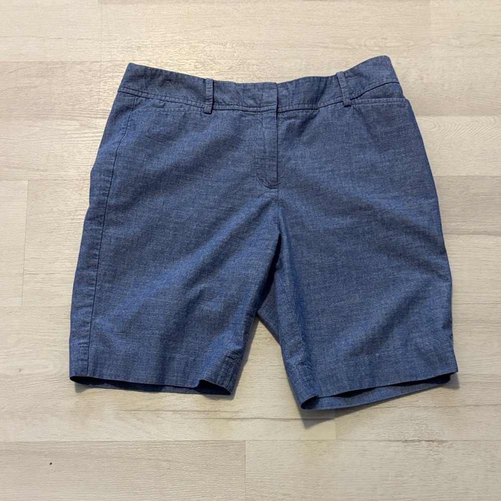 Talbots Blue Perfect Shorts Blue Chambray 6P